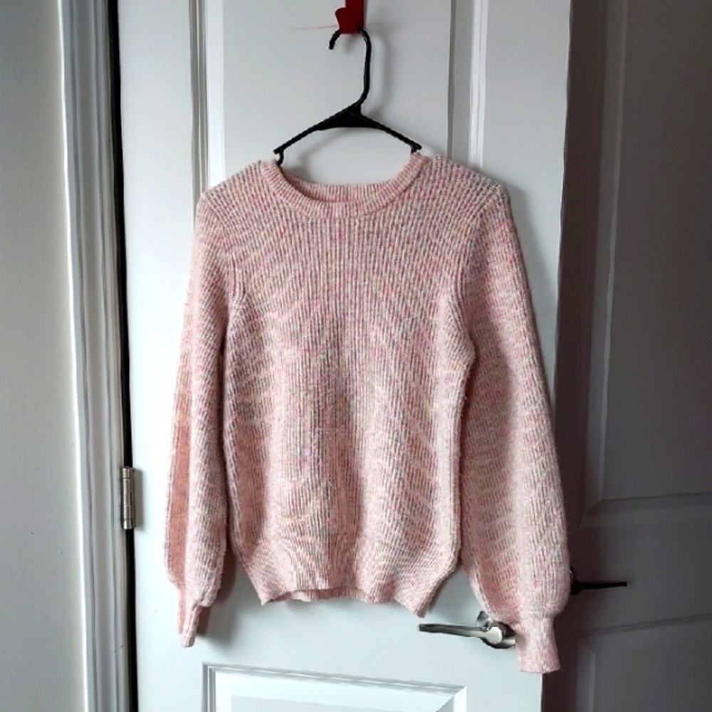 So Women's Pink Sweater Multi Color Small